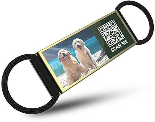 DISONTAG Personalisierter Hundemarke, Haustier ID Tag, Pet ID Tags, Katzen-Pferde-ID-Tag,QR Direkt zum Profil Speichern und Info anzeigen