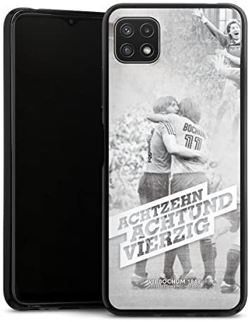 DeinDesign Silikon Hülle kompatibel mit Samsung Galaxy A22 5G Case schwarz Handyhülle VFL Bochum Offizielles Lizenzprodukt Bundesliga