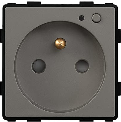 BSEED Prise murale wifi Prise FR Prise 16A bouton de fonction Gris 86mm