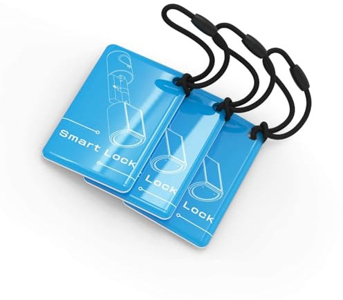 WELOCK 3 Stück RFID Transponder 13.56MHz für Elektronische Schlösser 3 RFID-Karte in Blau,die über das Handy Aktivieren,Geeignet für Modelle SECBN, PCB und Touch ToucA51