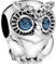 Femme Charms Hibou Argent Sterling 925 Pendentif avec Zircon Cubique pour Bracelet