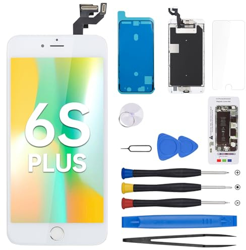 Reemplazo de pantalla para iPhone 6S Plus con botón de inicio blanco 5.5 pulgadas