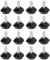 WDONAY Lot de 16 pieds de meubles réglables M6 pivotants, pieds de nivellement pour table, chaise, angle réglable, noir