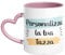 Woopers Tazza con Manico a Cuore Rosa Personalizzata con 1 o 2 Foto e Scritte. Regalo Festa della Mamma