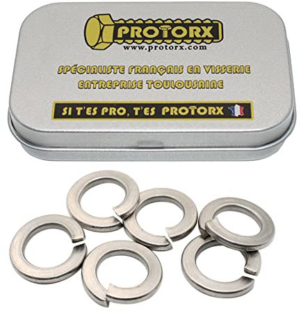 Grower M3 Unterlegscheibe, 50 Stück, Schrauben aus Edelstahl,Unterlegscheiben Feder Stahl A4 rostfrei Außen,Aufbewahrungsbox Schrauben PROTORX