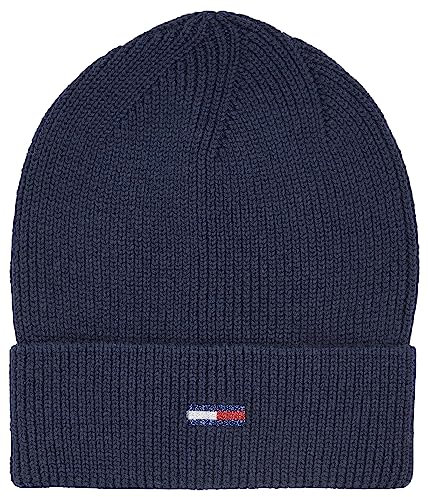 Tommy Jeans Damen Strickmütze Flag Wintermütze, Blau (Twilight Navy), Onesize