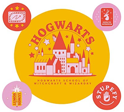 Harry Potter - Aufkleber Witty Witchcraft, Vinyl 5er-Pack (Einheitsgröße) (Gelb/Weiß/Rot)