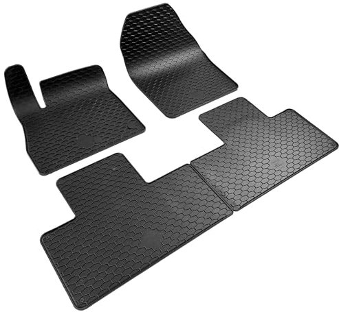 Walser DirtGuard Gummi Fussmatten Auto für Renault Scenic IV/Grand Scenic 09/2016-Heute, 100% passgenaue Auto Fußmatten, robuste Universal Fußmatte Auto, Gummimatten Auto