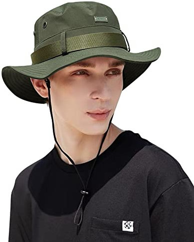 CLAPE Chapeau de Pêcheur en Plein Air Anti UV Homme Femme - Safari Respirable Protection Solaire