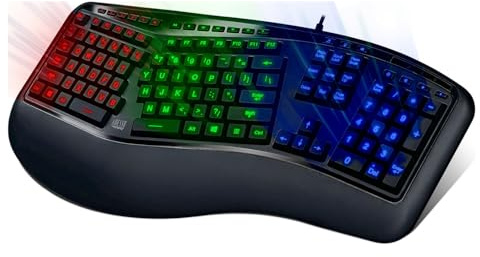 AKB-150EB-FR, Ergonomic Gaming Illuminated Keyboard French AZERTY layout