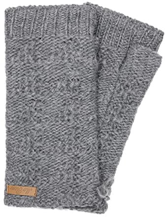 Damen Gestrickte Pulswärmer Modell Lenna Naturgrau 9515