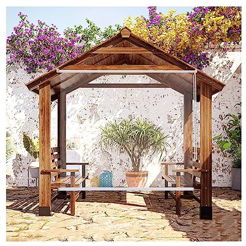 Außen PVC Wasserdicht Roll Up Blind mit Haken,Transparente Vinyl-Rollläden,Transparentes Wasserdichtes Rollo, für Gartenbalkon,Pergola,Gewächshaus，wetterfest，Anpassbar ( Size : 60x100cm/23.6x39.3in )