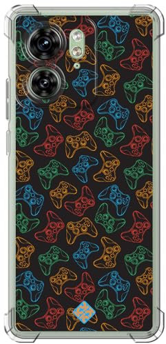 Movilshop Funda Antigolpes para Motorola Edge 40 Dibujo Gamers [ Mandos Xbox ] Esquina Reforzada Silicona 1.5mm de Grosor Flexible Transparente