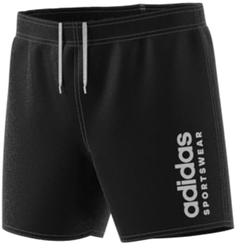 adidas Jungen Sportswear Essentials Logo CLX Swim Shorts Kids, Black/White, 9-10 Years