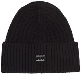 Tommy Jeans Damen Hut Mütze TJW City Girl Beanie OneSize Schwarz AW0AW15846BDS