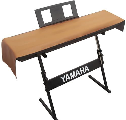 Mooson Tastatur-Piano-Abdeckung, Staubschutz, leicht, luxuriös, weiche und hochwertige Oberfläche, verdickende elektronische Orgelabdeckung, Tastatur-Update-Umhüllung (braun)