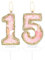 Schmetterling 15. Gebstag Nummer 15 Kerzen, Rosa Gold - Kuchen & Cupcake Topper, Mchen 15. Gebstag Dekoration