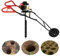 YUNRUX Faltbar Benzin Pfahlbohrer Set 1.2L Erdbohrer mit 80mm Bohrer 2-Takt Benzin-Erdlochbohrer Handheld Erdbohrgerät Brunnenbohrer Eisbohrer Kompatibel Bohrern Durchmesser 60-300 mm mit Vergaser