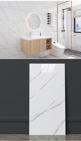 Grace Baltic - 1,08 m²/6 Stück Selbstklebend Marmor Beste Qualität Wandpaneele Wandverkleidung PVC-Verkleidung Wanddeko Wandtattoos elastisch 2mm Stärke
