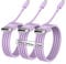 Apple MFi Certified iPhone Lightning to USB Cable - 3Pack, 1Meter, Fast Charging for iPhone 13/12/11 Pro/11/XS MAX/XR/8/7/6s/6/5S/SE iPad - Original Purple