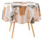 Douceur d'Intérieur Nappe Ronde (Ø 180 cm) Faya Naturel, Polyester Imprimé
