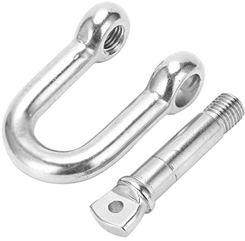 Topyond Manille Droite M25 en Acier Inoxydable de Type D, chaîne de gréement, goupille à vis, manille d'ancrage 304, Robuste en Forme de D pour Le Camping