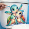 TOLOVIS Cute Turtle Toilet Cover Sticker Decals,Flower leaf bird Waterproof Toilet Lid Tank Seat Decals Cistern Self-Adhesive Bathroom Wall Sticker, TOLOVIS-001