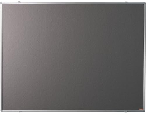 eurokraft basic | Pinnwand | Eloxierter Alu-Rahmen, Stoffbezug, grau, BxH 1500 x 1000 mm