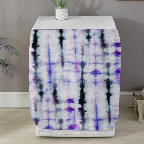 Highdi Grafiti Funda de Lavadora Cubierta Exterior,Adapta a la Mayoría de Lavadoras y Secadoras de Carga Frontal Protector Solar a Prueba de Polvo (Tie-Dye 8,S Capacidad 6~7,5 KG)