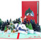 CNLITIHEKA Weihnachten Pop Up Karte, Pop-Up Xmas Karte, Wald Thema - Urlaub Grußkarte, Neujahr, Thanksgiving, Blanko-Note, für Kinder Familie Freunde.