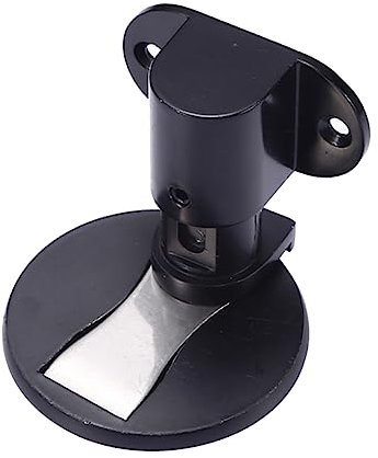 JEWEDECO Stainless Steel Magnetic Door Stop Adjustable Heavy Duty Invisible Door Stopper for Home Office Black