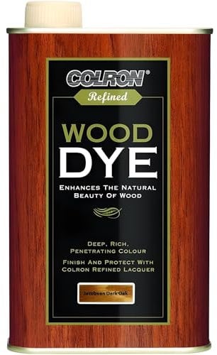 AMK® Colron Refined Wood Dye 250ml Jacobean Dark Oak Enhances Wood Grain Deep Rich Colour for Lasting Protection