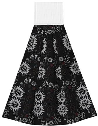 GaJher Supernatural Symbole Black Coral Velvet Hand Wipes - Saugfähige Reinigungstücher für Küche, Bad, Auto, Camping - Persönliche Hygienetücher