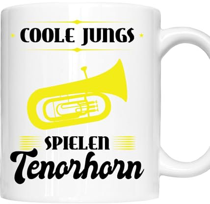Musilk Tasse | coole Jungs spielen Tenorhorn | Tenorhorn Geschenk Tenorhorn Spieler Tasse Tenorhorn Kaffeebecher lustig