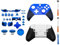 Hzxkqmil Coque de Remplacement Kit de Boîtier Avant/Arrière pour Xbox Manette Elite Series 2 - Core Bleu, Inclus D-Pad Joysticks LB RB Bouton Gâchette ABXY Boutons Accessoires