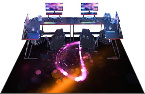 Qemgrste Tappeto Sedia Gaming Tappeto Antiscivolo Tappeto Salvapavimento per Sedia con Ruote Tappeto Sedia Ufficio Protettore del Pavimento Tappetino Pavimenti per Parquet e Piastrelle 60 x 120 cm