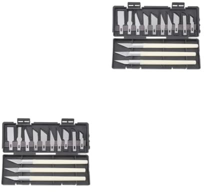 DIYEAH 2 Sets Stichel Set Schnitzmesser Schnitzmesser Bastelmesser Hobby Allzweckmesser Präzisionsmesser Bastelmesser Hobbymesser Präzisionsmesser Schneidemesser Edelstahl Und Abs