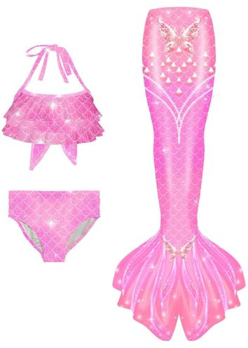 Generisch Meerjungfrauenflosse Mädchen,Meerjungfrauenflosse,Meerjungfrau Kleid,Mädchen-Meerjungfrau-Badeanzug, Hot-Spring-Badeanzug, geeignet für Mädchen