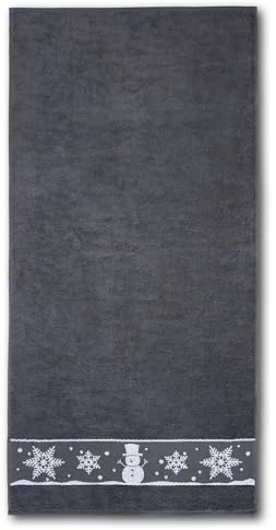 Dyckhoff Frottierserie 'Schneemann' Handtuch 50 x 100 cm Graphit - Grau