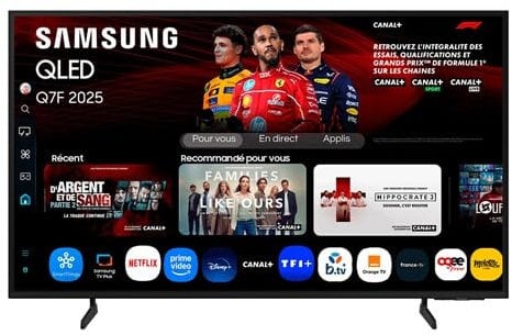 Samsung TV 85 Pulgadas QLED Q7F 4K Smart TV con Vision AI, 100% Volumen de Color Quantum Dot y más de 500 Canales TV Plus