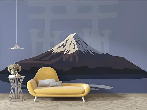 dyausi Papier Peint Mont Fuji, Papier Peint Panoramique Style Japonais Autocollant, Grand Poster Mural Décoration pour Salon, Chambre, 400x280cm - B49