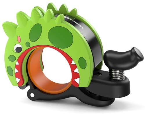 toptrek Fahrradklingel Kinder 2025 Neue Aufrüstung, 100dB Klingel Fahrrad Kinder für Mädchen und Jungen, Dinosaurier-Design Wasserfest & Rostfrei für Kinderfahrrad Roller Laufrad 22.2-25.4mm Lenker