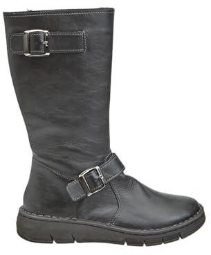 BATA Stivaletto casual donna in pelle con doppia fibbia