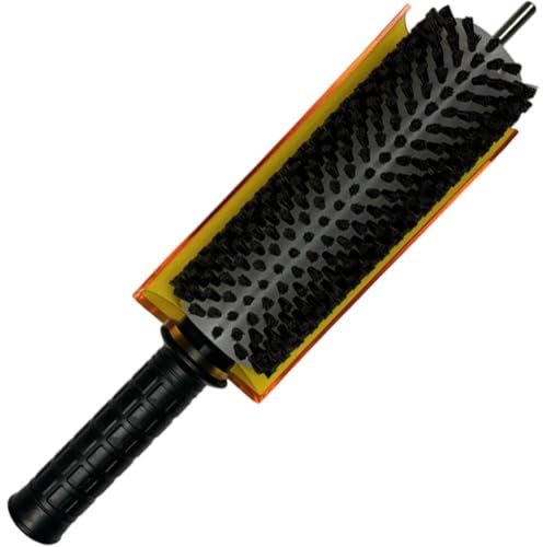 HiyyFloy Ski Wax Brush Kit – Snowboard & Ski Waxing Brushes with Shaft Handle and Cover, Easy to Handle, Durable Ski Wax Brush Set
