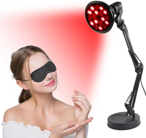 flowlamp Rotlichtlampe 18 LEDs Lichtlampe Rote Infrarotlampe Rotlicht 660nm & 850nm fur Heimat