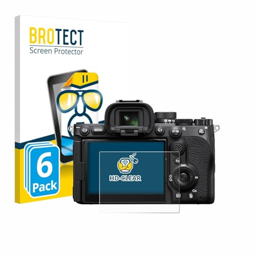 BROTECT Schutzfolie für Sony Alpha 7 V (ILCE-7M5) | 6 Stück Transparenter Displayschutz Made in Germany Klare Displayschutz-Folie Clear Einfache Montage Case-Friendly