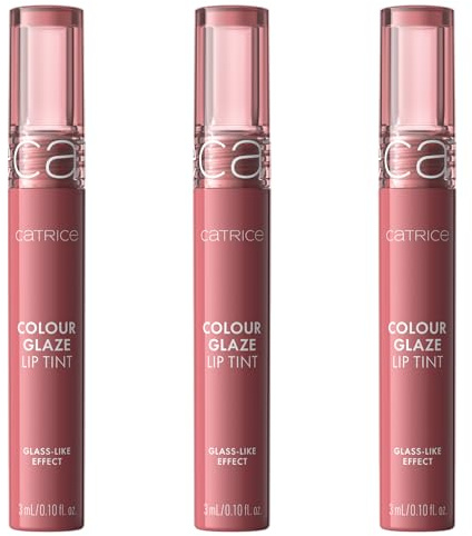 Catrice Colour Glaze Lip Tint, Lipgloss, Nr. 010, Pink, pflegend, Färbeeffekt, glänzend, strahlend frisch, vegan, ohne Parabene, ohne Mikroplastikpartikel, Nanopartikel frei, 3er Pack (3x3ml)