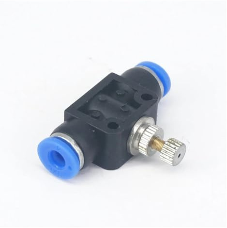 LLBOGRGGN Fit Rohr O/D 4mm Pneumatische Push In Fluss Geschwindigkeit Control Ventil Union Quick Release Air Fitting Push 0,8 Mpa