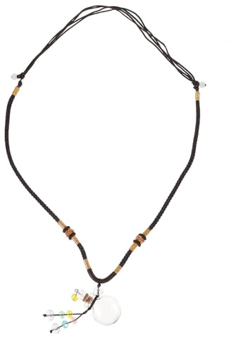 LIFKICH Collier Pendentif Bijou Aromathérapie Pratique et Élégant pour Huiles Essentielles en Verre Coloré Décor Délicat et Fonction Purifiant L'air pour Femme