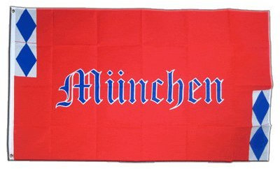 Flaggenfritze Fahne/Flagge Deutschland Stadt München Schrift + gratis Sticker